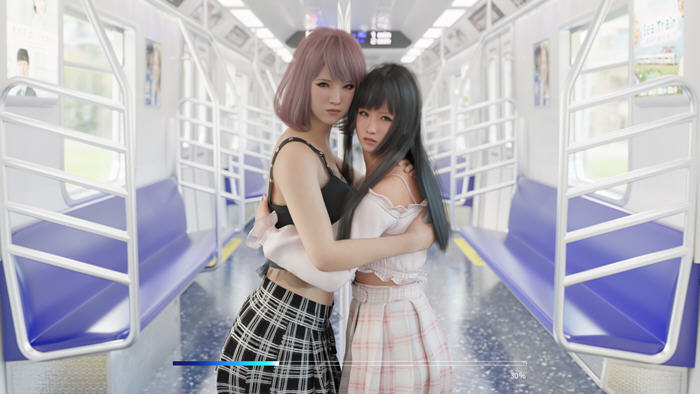 图片[3]-电车上的个性女孩 官方中文版 互动SLG游戏 2.5G-游碟网